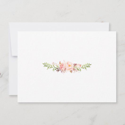 Rustieke roze bloesem bloesem bewaar de datum save the date (Achterkant)