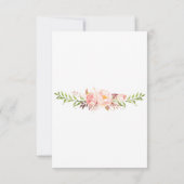 Rustieke Roze Blush Bloem Bloom Wedding RSVP (Achterkant)
