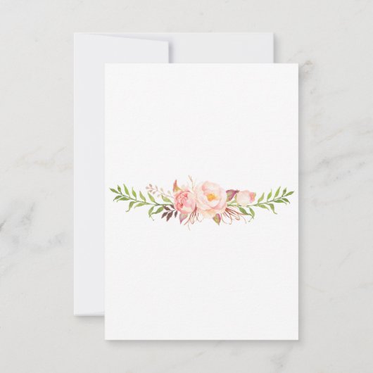 Rustieke Roze Blush Bloem Bloom Wedding RSVP (Achterkant)