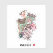 Rustieke Roze Cowgirl Vinyl Sticker (Vel)