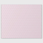 Rustieke roze en witte sneeuwvlokken cadeaupapier (Vlak)