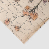 Rustieke roze & gele Poppy's oude brief decoupage Tissuepapier (Detail)