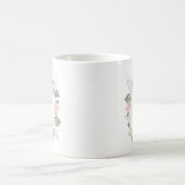 Rustieke Roze Gouden Bloemige Boho Monogram Koffiemok (Center)