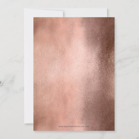 Rustieke Roze Gouden Minimalistische Moderne Foto Save The Date (Achterkant)