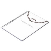 Rustieke Roze Hart Vine Aangepaste Gepersonaliseer Notitieboek (Linkerzijde)