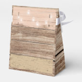 Rustieke roze hout en lantaarns bedankdoosjes (Achterkant)
