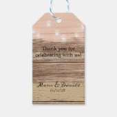 Rustieke roze hout en lantaarns cadeaulabel (Voorkant)