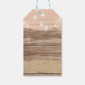 Rustieke roze hout en lantaarns cadeaulabel (Achterkant)