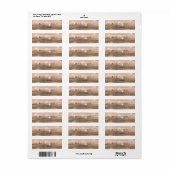 Rustieke roze hout en lantaarns etiket (Full Sheet)