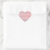 Rustieke Roze Houten Hart Sticker Label (Tas)