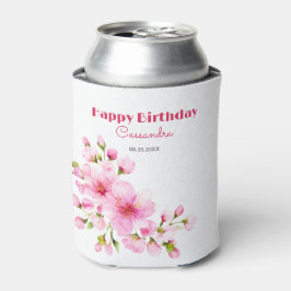 Rustieke Roze Kersenbloesem Sakura Floral Verjaard Blikjeskoeler