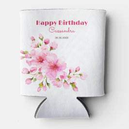 Rustieke Roze Kersenbloesem Sakura Floral Verjaard Blikjeskoeler