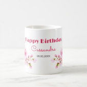 Rustieke Roze Kersenbloesem Sakura Floral Verjaard Koffiemok (Center)