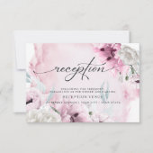 Rustieke Roze Klaprozen Aquarel Ontvangst Kaart (Voorkant)