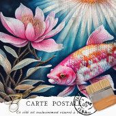  rustieke roze koi vis decoupage tissuepapier