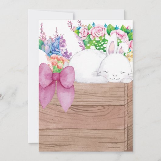 Rustieke roze konijn Hij is verrezen religieuze Pa Kaart (Achterkant)