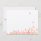 Rustieke Roze Koraal Wildflower Bijenbruiloft Dank Bedankkaart (Achterkant)