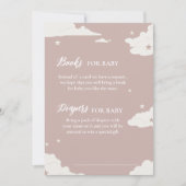 Rustieke roze luier en boek voor baby behuizing ka kaart (Voorkant)