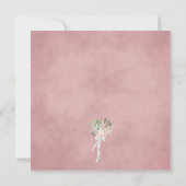 Rustieke Roze Mauve & Koraal Waterverf Rozen Bruil Kaart (Achterkant)