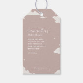 Rustieke Roze Minimaal Wolken babyshower Cadeaulabel (Voorkant)