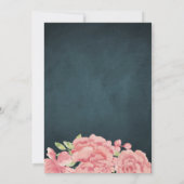 Rustieke roze pioen metselaar jar marine meisje ba kaart (Achterkant)