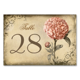 Rustieke Roze Pioenbruiloft Kaart