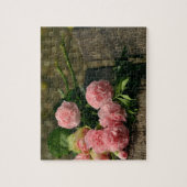 Rustieke Roze Pioenen Stilleven Legpuzzel (Verticaal)