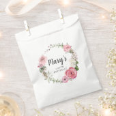 Rustieke Roze Rose Bloemen 100e Verjaardag Bedankzakje (Geknipt)