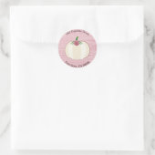 Rustieke Roze Witte Pompoen Bloemen Envelop Seal Ronde Sticker (Tas)