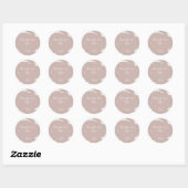 Rustieke roze wolk minimaal Klaar voor Pop baby sh Ronde Sticker (Vel)