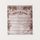 Rustieke rozen achtergrond voor landelijke trouwfe wandkleed (Voorkant)