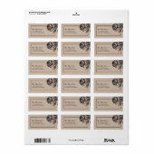 Rustieke Rozen Elegante bruiloft Adresetiketten Etiket (Full Sheet)
