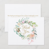Rustieke Rozen Garland Business Dank u kaart (Voorkant / Achterkant)