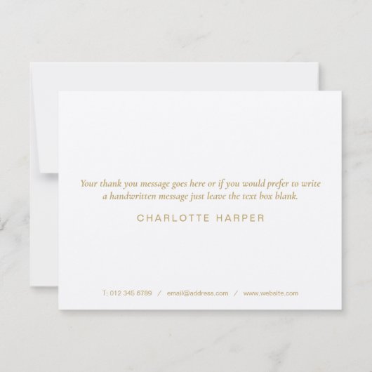 Rustieke Rozen Garland Business Dank u kaart (Achterkant)