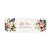 Rustieke  Rozen & Iris Etiket (Voorkant)