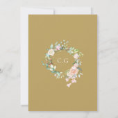 Rustieke Rozen Krans Monogram 70e Verjaardag Kaart (Achterkant)