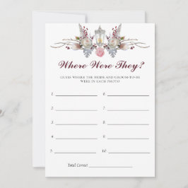 Rustieke Rozen & Lantaarn Vrijgezellenfeest Spel K Kaart