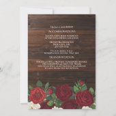 Rustieke Rozen Marsala Floral Herfst Romance bruil Kaart (Achterkant)