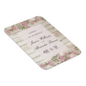 Rustieke Rozen Op Hout Save The Date Magneet (Rechterzijde)