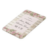 Rustieke Rozen Op Hout Save The Date Magneet (Linkerzijde)