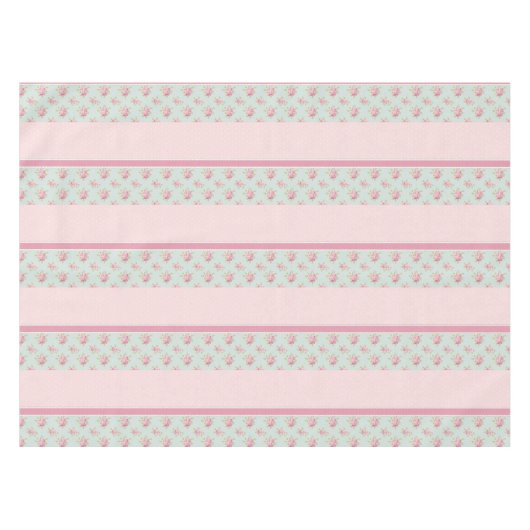 rustieke Rozen polka stippen boerderij roze Tafelkleed (Voorkant (Horizontaal))