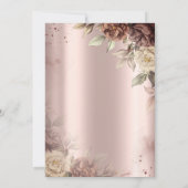 Rustieke Rozen Roze Goud 18e Verjaardag Kaart (Achterkant)