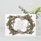 Rustieke Rozen Roze Rose Bloemen Botanische Wijnst Kaart (Staand voorkant)