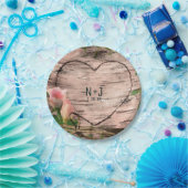 Rustieke Rozen & Wijnstokken Witte Berk Receptie Papieren Bordje (Feest)