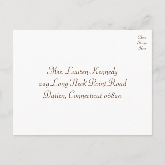 Rustieke RSVP Bloemen Kant Bruin & Wit Lacy Tan Uitnodiging Briefkaart (Achterkant)