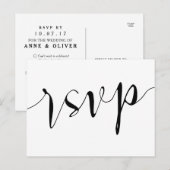 Rustieke RSVP Briefkaart Reply Kaart (Voorkant / Achterkant)