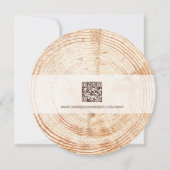 Rustieke RSVP bruiloft ronde bruiloft website QR c Feestdagenkaart (Achterkant)