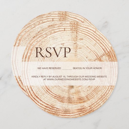 Rustieke RSVP bruiloft ronde bruiloft website QR c Feestdagenkaart (Voorkant / Achterkant)