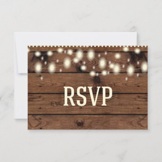 Rustieke RSVP-kaart, bruiloft RSVP-Kaart RSVP Kaartje (Voorkant)