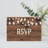 Rustieke RSVP-kaart, bruiloft RSVP-Kaart RSVP Kaartje (Staand voorkant)